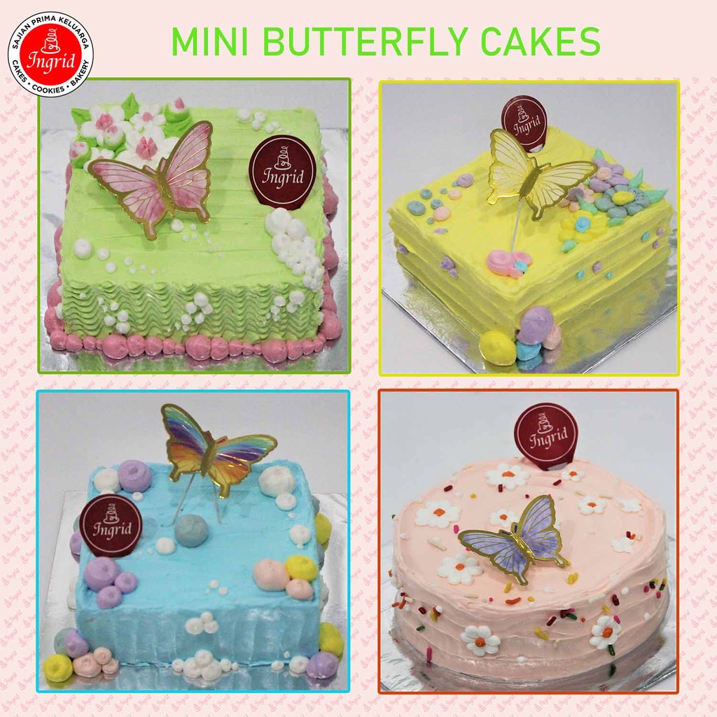 

Mini Butterfly Cake / Korean Cake / Topper Kupu / Topper Butterfly 3