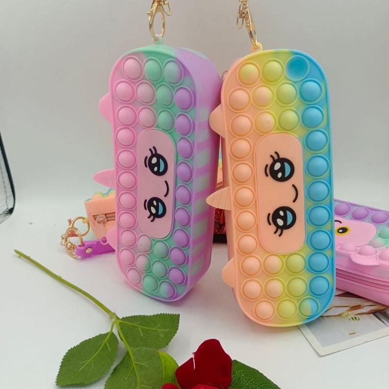 

(I-E1E-♥) Kotak Pensil Pop It Import (Depan Belakang Bisa Pop It) paling laris