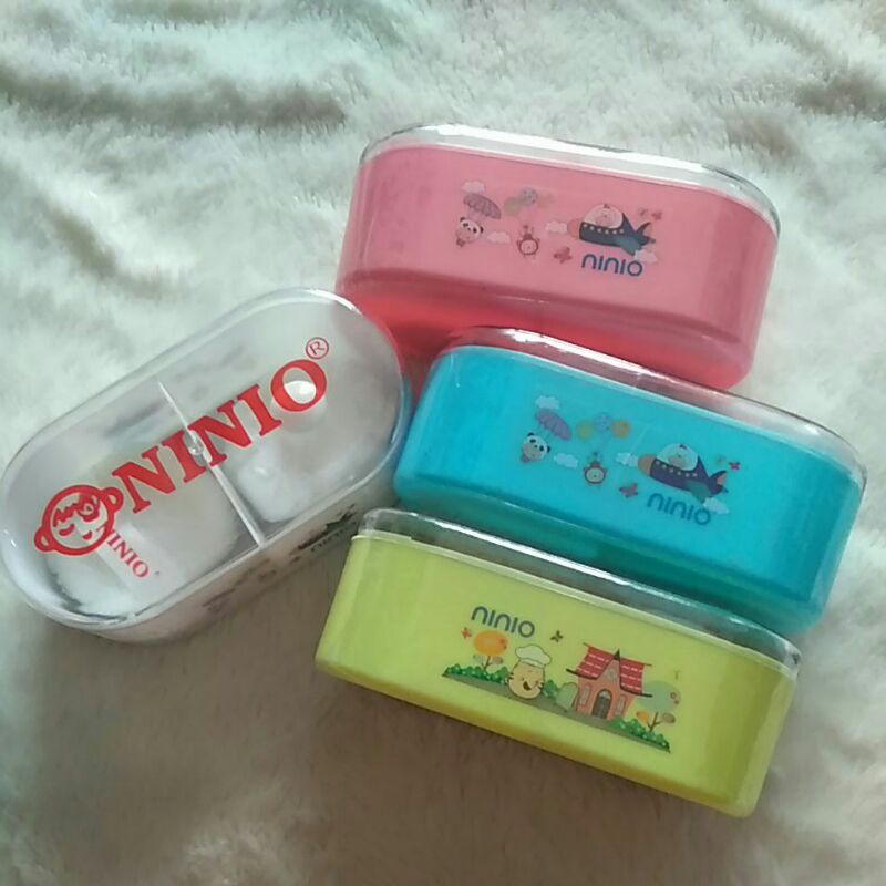 Ninio Powder Case Twin | Tempat Bedak dengan Sekat