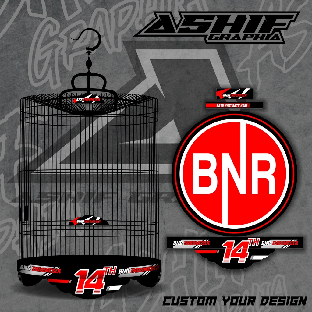 stiker tebok murai bnr 14 tebok no 123 custom hologram