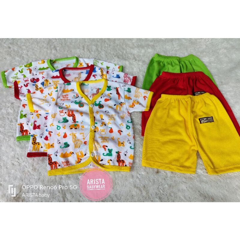 ARISTAbaby - paket hemat baju+celana bayi seri kombinasi warna rainbow