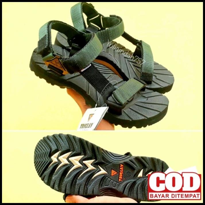 Sandal Gunung Adventure Original Hijau Army - Sandal Hiking - Triglav