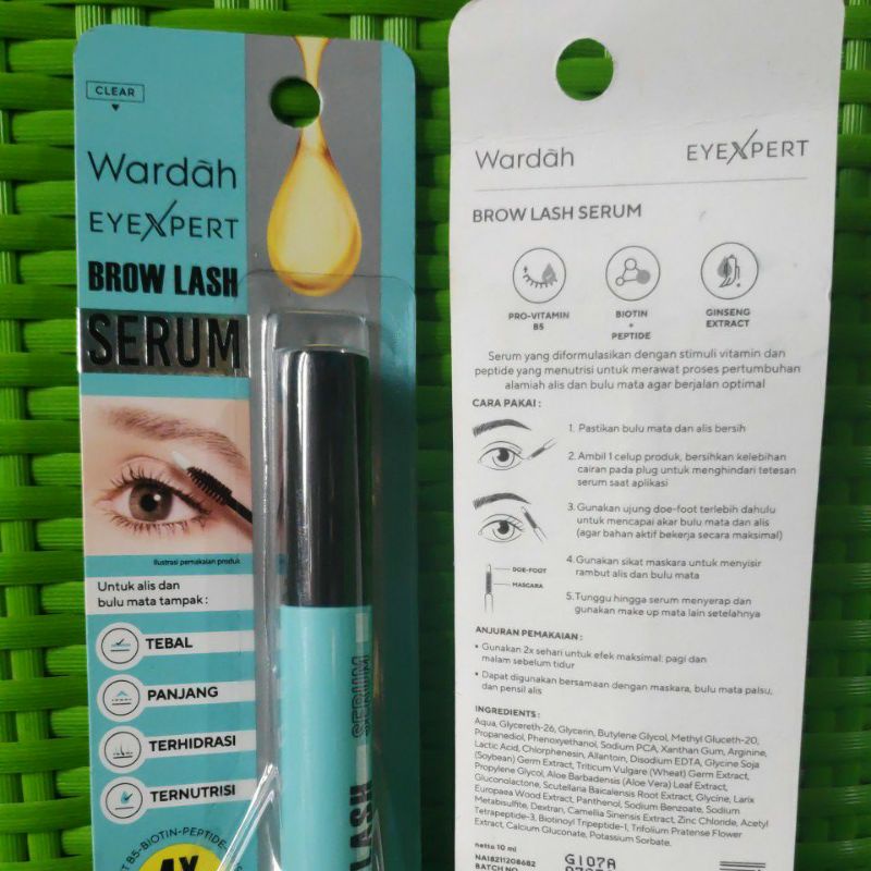 Wardah EyeXpert Brow Lash Serum Alis &amp; Bulu mata Tebal panjang terhidrasi ternutrisi makeup eye eyebrow