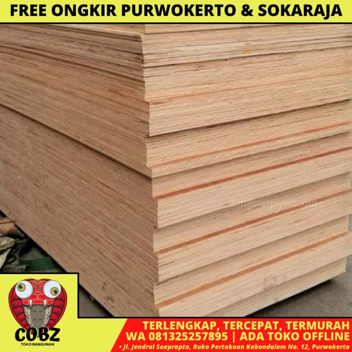 15 MM X 120 CM X 240 CM / KLI TRIPLEK MULTIPLEK PAPAN MERANTI FULL