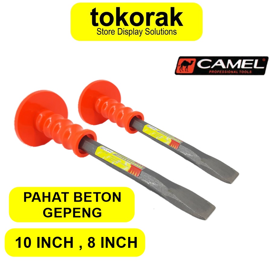 PAHAT BETON TOPI RATA CAMEL 8 10 12 INCH GAGANG BULAT GEPENG LANCIP