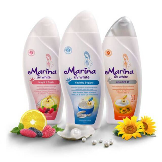 MARINA BODY LOTION UV WHITE 185ML -NJ