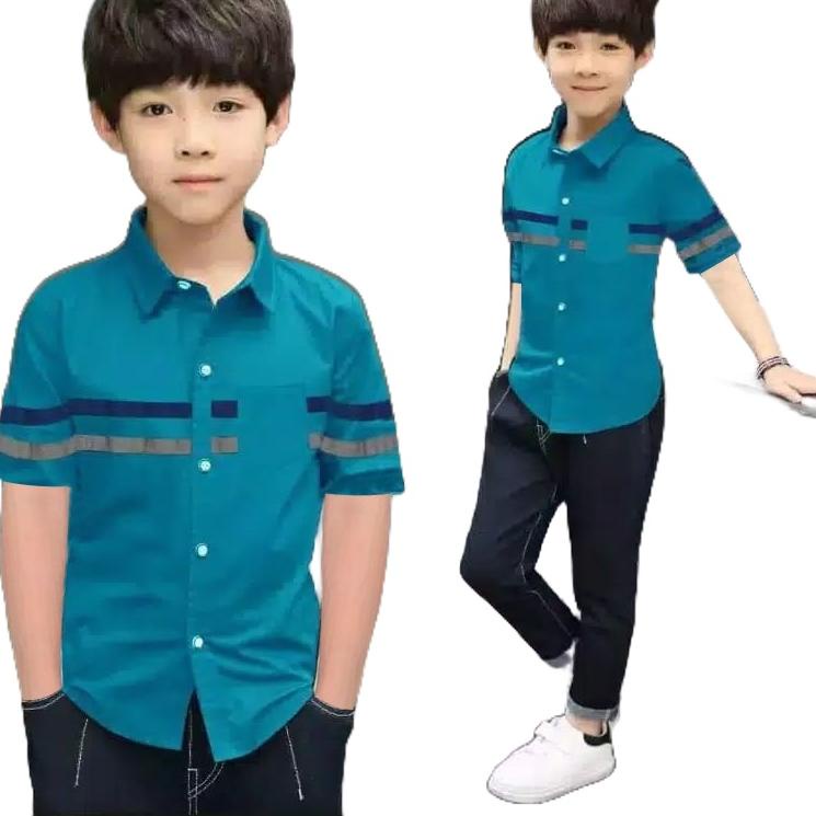 HRV.11De22ᵀ ◦ DVC 3-12 th/ KEMEJA POSH LENGAN PENDEK/ kemeja anak laki laki atasan anak