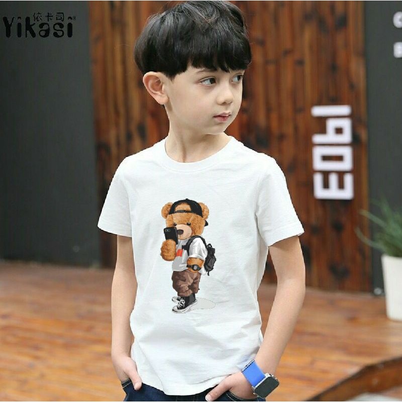 Kaos Anak SELFIE Usia 2-10th Kaos Oblong Anak Unisex Atasan Anak Lengan Pendek