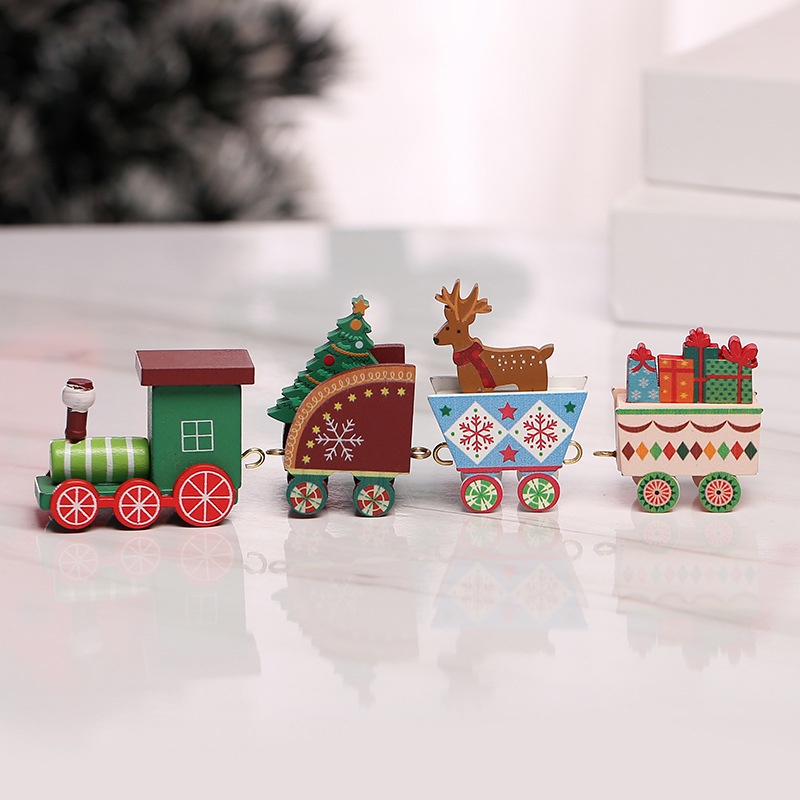 Mainan Kereta Kayu Natal Christmas Snowman Santa Ginger Kado Natal Hadiah Natal