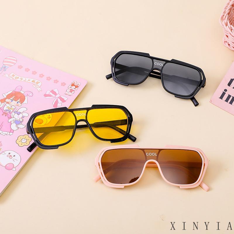 【Bayar di tempat】Kacamata Hitam Anak-Anak Bingkai One-piece Anti UV Fotografi Jalan Hadiah Ulang Tahun Fashion Sunglasses Hip Hop Kacamata Hitam Model