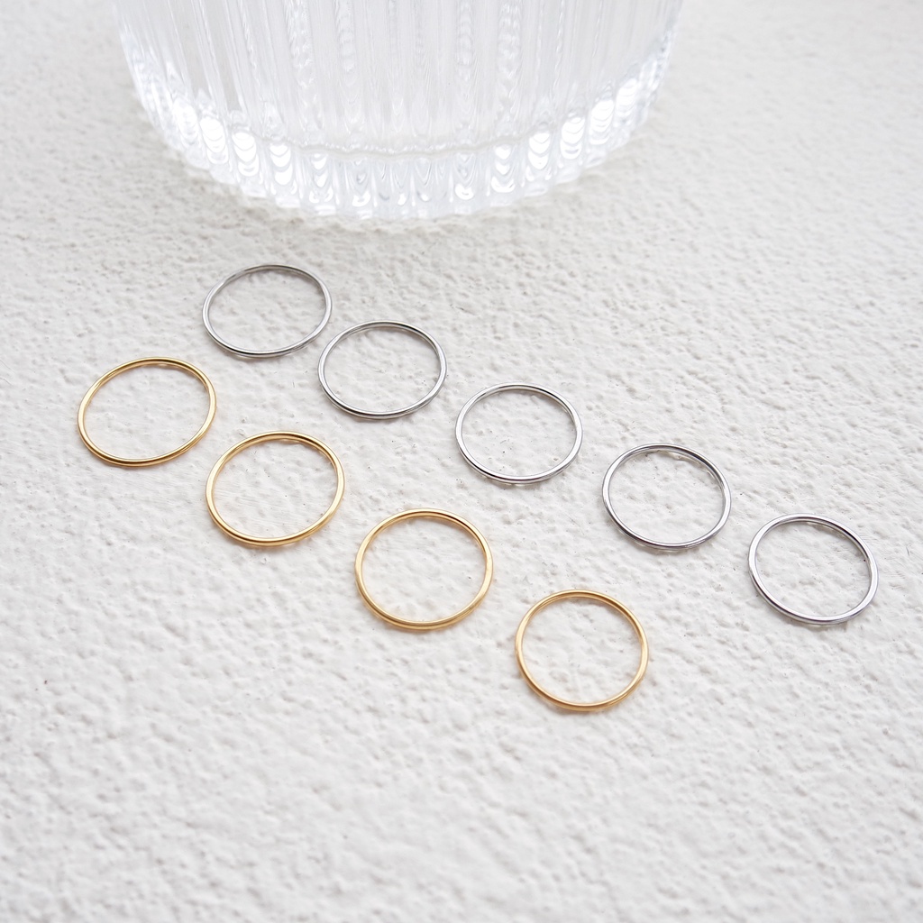 (CINCIN ANTI KARAT) BASIC TINY RING - STAINLESS STEEL (HARGA 1 CINCIN)