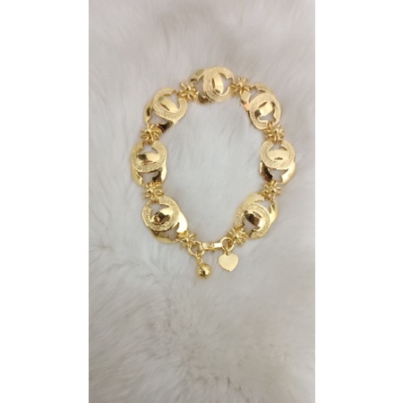Gelang koin cc lapis emas