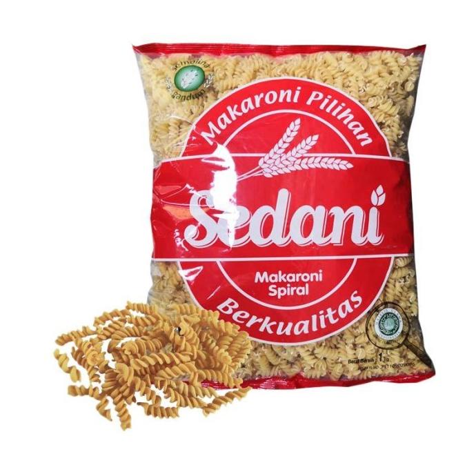 

SEDANI Makaroni Spiral Sepiral 1 kg kilo / 1000gr Mentah Pasta Fusili