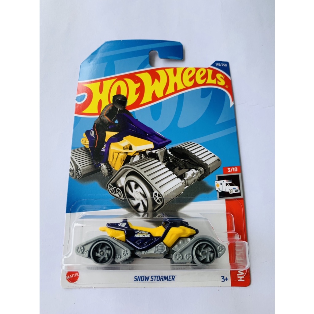HOTWHEELS HOT WHEELS SNOW STORMER KUNING HW RESCUE LOT G 2022 DIECAST MINIATUR MOBIL MAINAN MOBILAN 