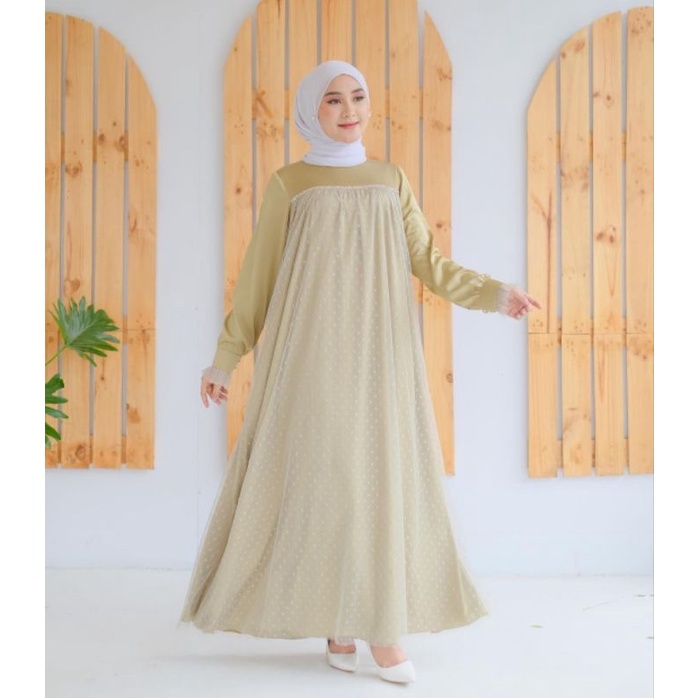 Gamis Raya by Ocikgalery / gamis satin / gamis tile