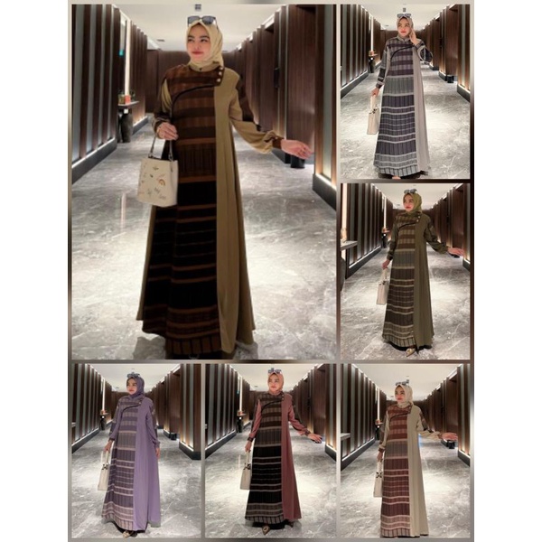 (pN) RM. AZIZAH DRESS Baju Dress Gamis wanita muslimah Azizah Dress By Restu Mandeh. Nazra Shs