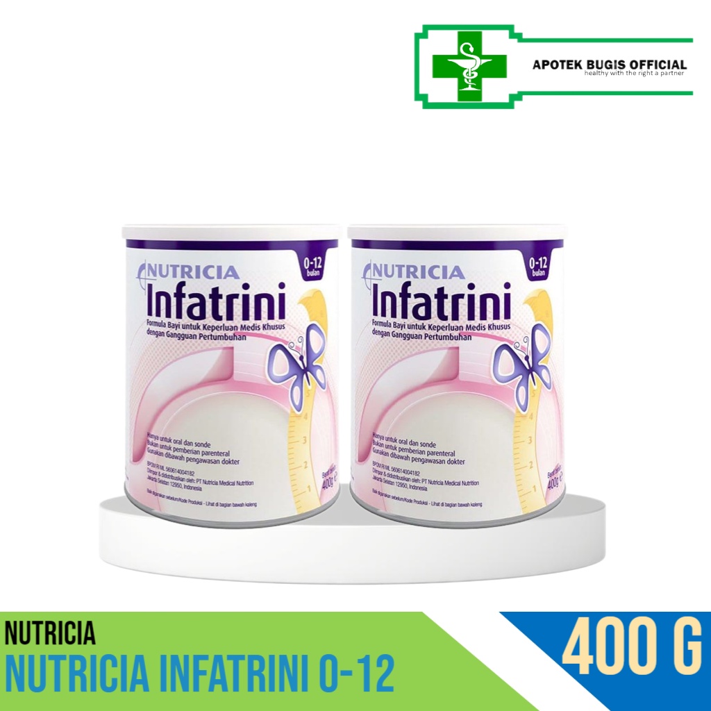 Nutricia Infatrini Powder Susu Bayi dengan Gizi Kurang | Gizi Buruk/Anak Resiko Gagal Tumbuh | 400g