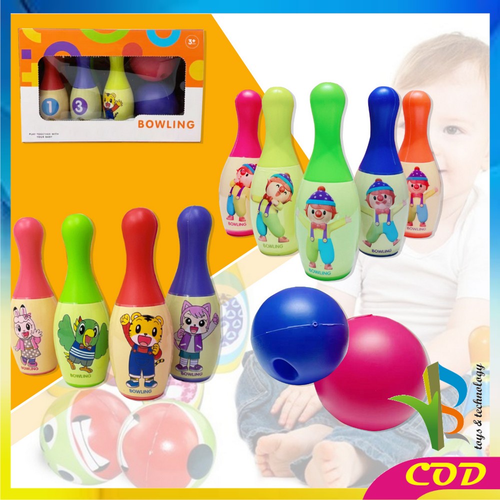 RB-M215 Mainan Bowling Anak Karakter / Mainan Olahraga Anak Bola Bowling Set / Mainan Edukasi Anak Boling Set / Sport Game