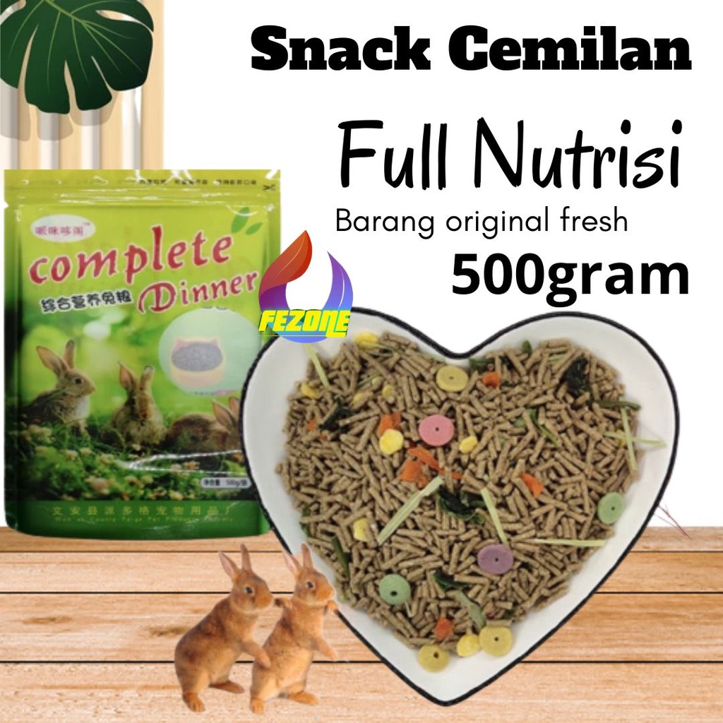 Jual Pellet 500 Gram Makanan Kelinci Full Nutrisi Vitamin Pellet