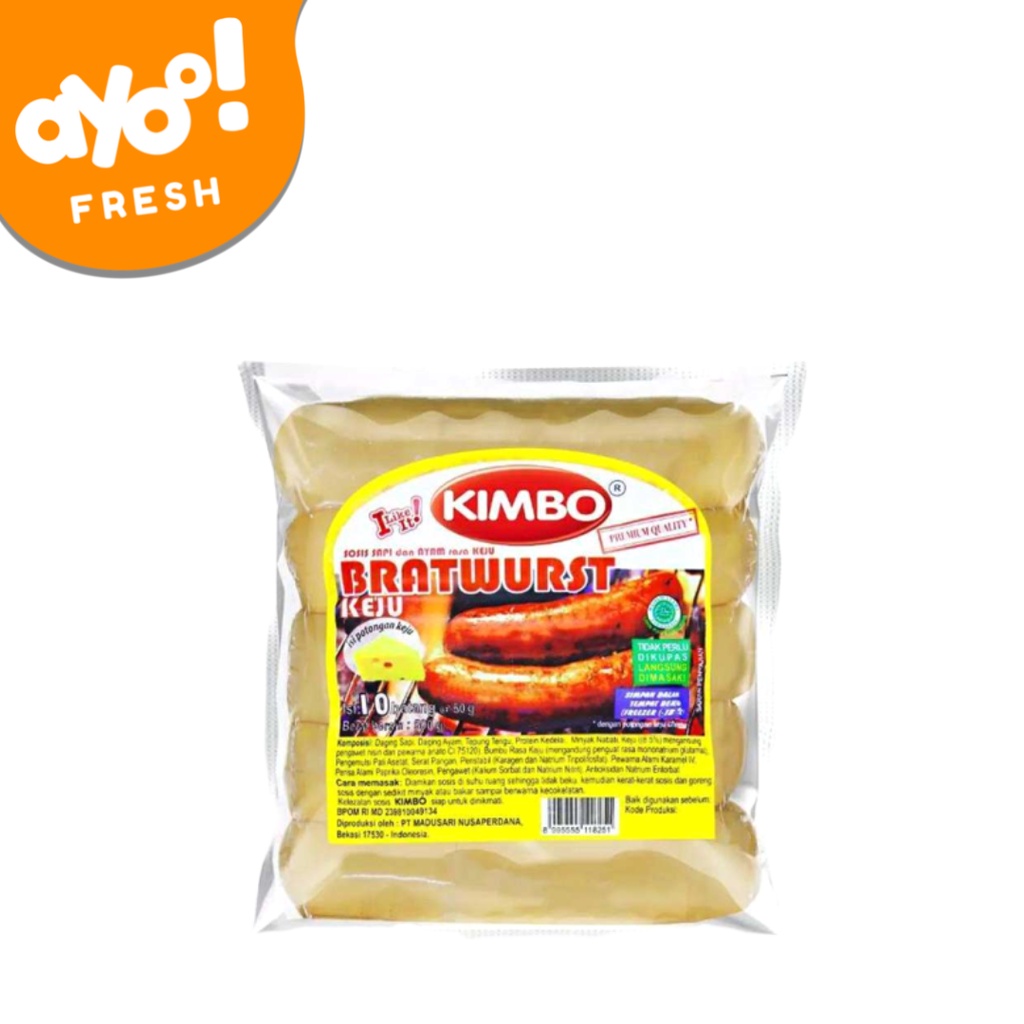 Jual Kimbo Sosis Bratwurst Keju 500 g Pack | Shopee Indonesia