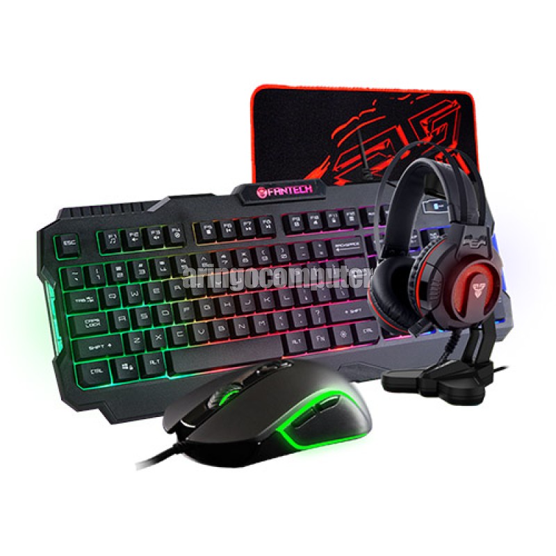 Keyboard Fantech PAKET P-51 (Keyboard K511 - Mouse X9 - Headset HG17s - AC3001 Stand - MP35 Mousepad)