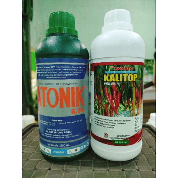 1 Paket Nutrisi Pembuahan Atonik 500ml dan Kalitop 500ml Produk Unggulan