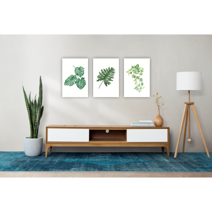 Jual Poster Dinding Papan MDF Desain Daun Minimalis Shopee Indonesia