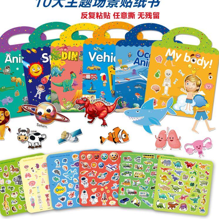 

Sekarang Diskon Buku Stiker Anak /Reusable Sticker/ Sticker Activity Book Mainan Edukasi Anak