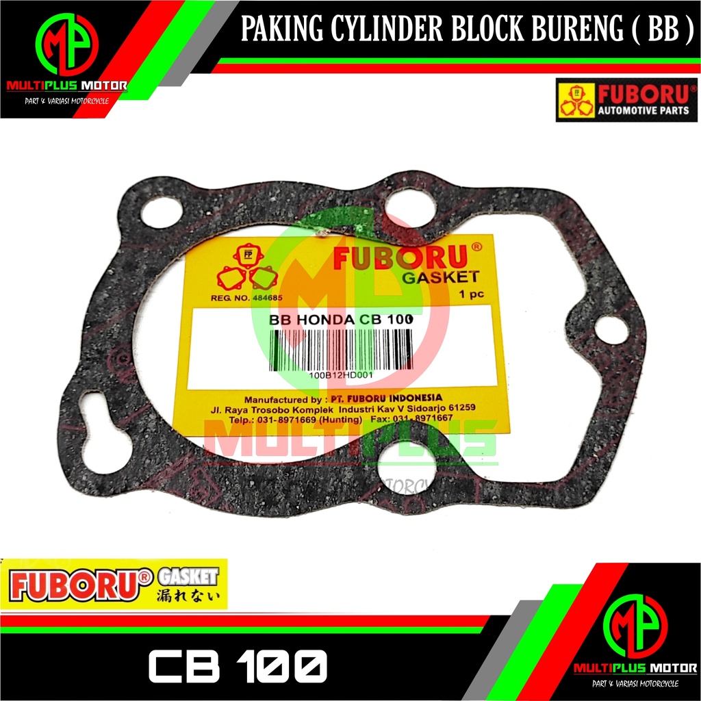 Paking Gasket Perpak BB Cylinder Cilinder silinder block blok bureng FUBORU,CB 100, CB100