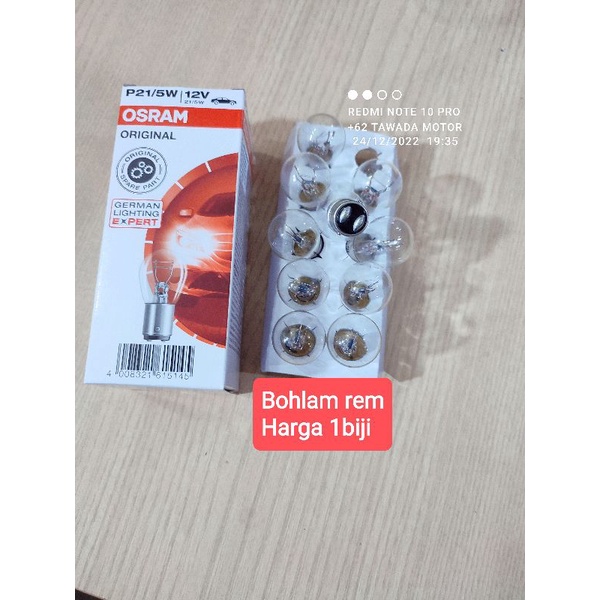 BOHLAM REM BELAKANG KARIMUN ESTILO OSRAM KAKI 2 12V 21-5W