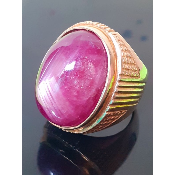 Natural [STAR RUBY JUMBO RING PERAK 925] super jumbo emban ring pria cincin perak 925 emas