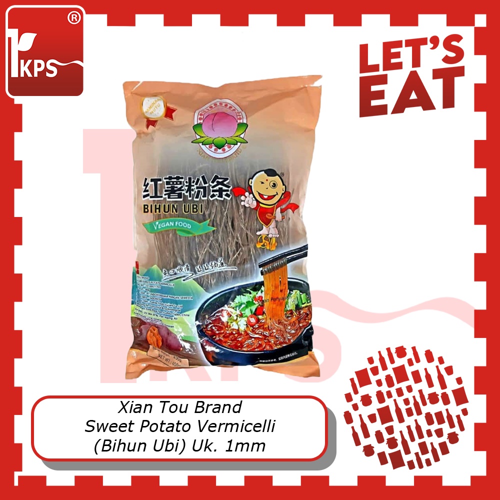 

Sweet Potato Vermicelli Uk. 1mm " Xian Tou Brand" / Japchae / Bihun Ubi 1mm / Bihun Ubi Kenyal