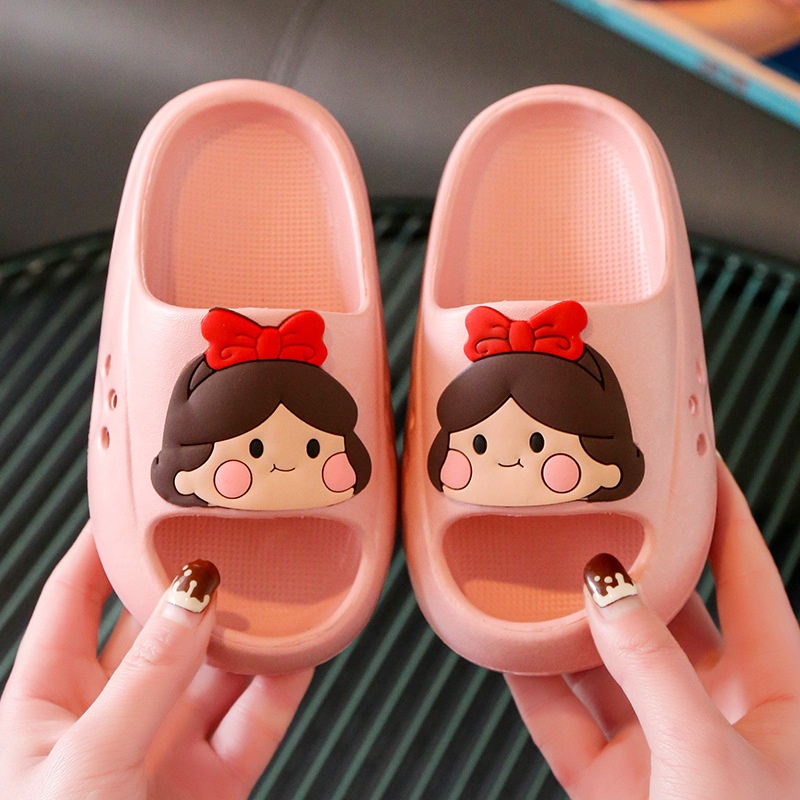 LittleAaron SNOWWHITE 001 Sandal Slop Import Anak Perempuan Lucu Fashion Termurah Model Kekinian Casual