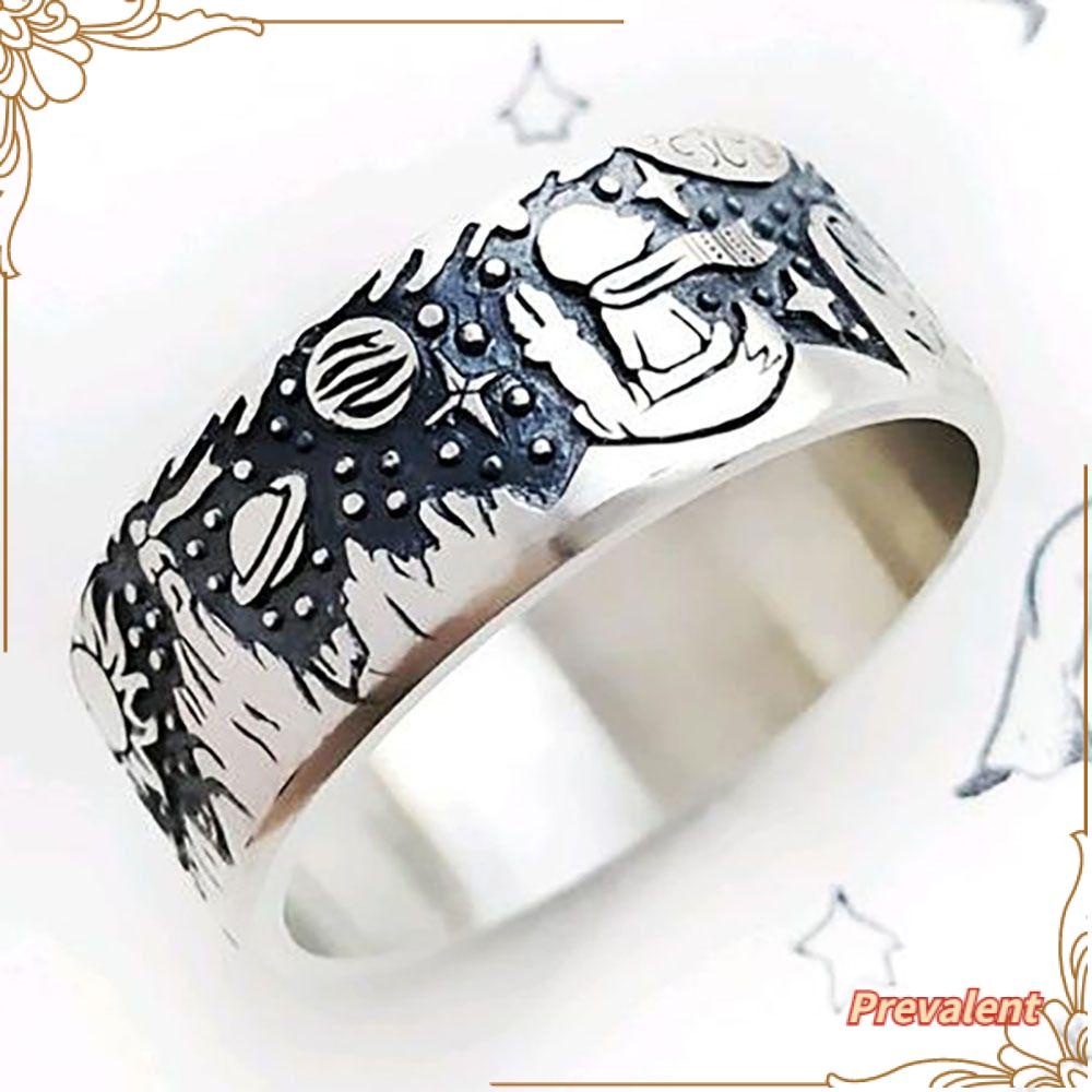 Preva Ukir Cincin Tangan Cincin Ornamen Pangeran Kecil Pria Wanita Fashion Hadiah Aksesoris Perhiasan