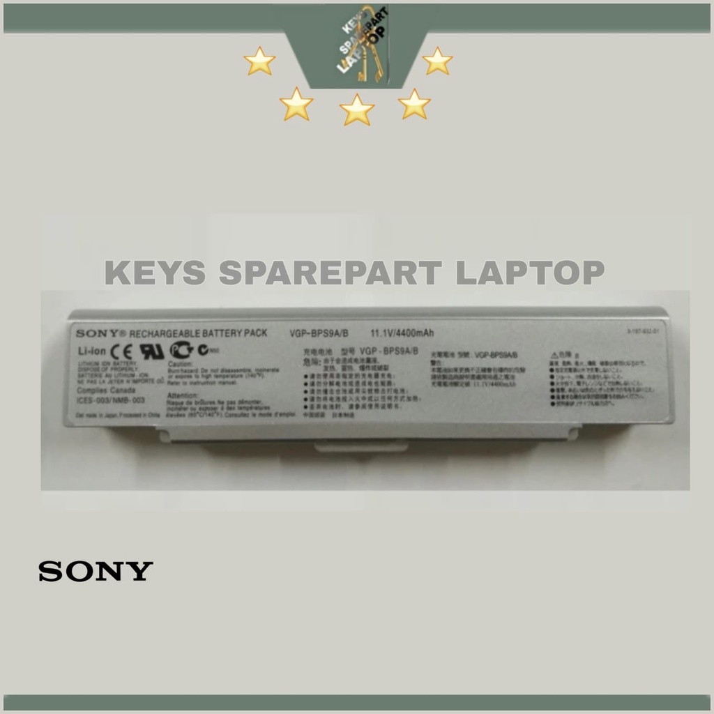 Baterai Battery Batre Sony Vaio VGP-BPL9 VGP-BPS9/S BPS9A VGP-BPS9 CR23 CR33CR3 VGN-AR VGN-NR PCG-5JBP VGN-SZ VGN-CR23G