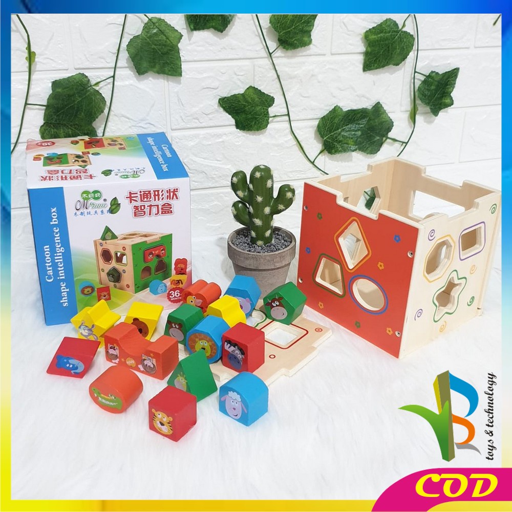 RB-M65 Mainan Edukasi Anak Puzzle Kayu Intelligence / Wisdom Box Busy Box Multifungsi Wooden Toys