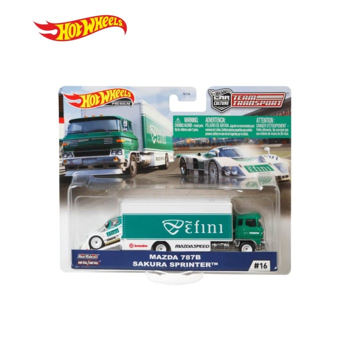 Hot Wheels Team Transport (787B & Sakura Sprinter) -Mainan Mobil Balap #Original