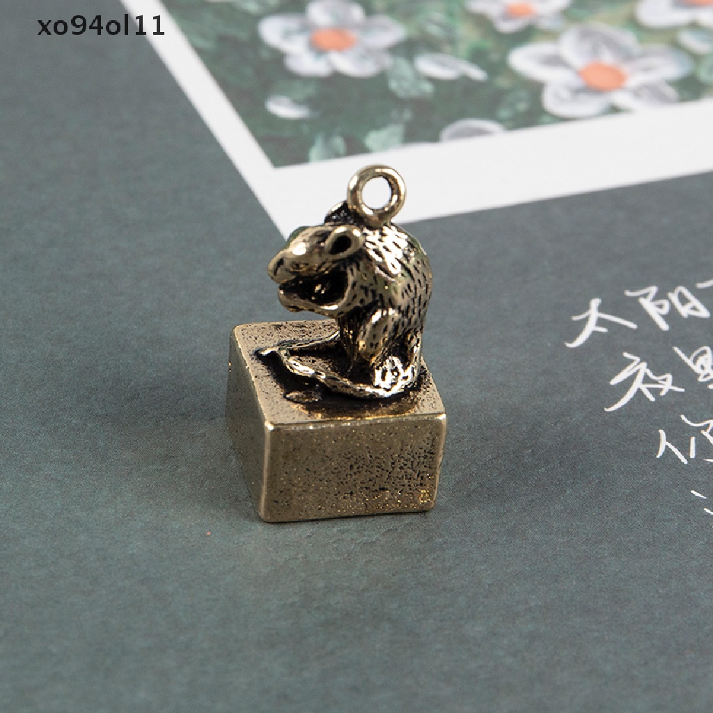 Xo Kuningan Padat Gantungan Kunci Pesona Liontin Desktop Ornamen Kreatif Kualitas Tinggi Tanda Zodiak Cina Keychain Charm Pendant Solid Murni Kuningan Kunci Liontin Cocok Untuk Desktop Decorati