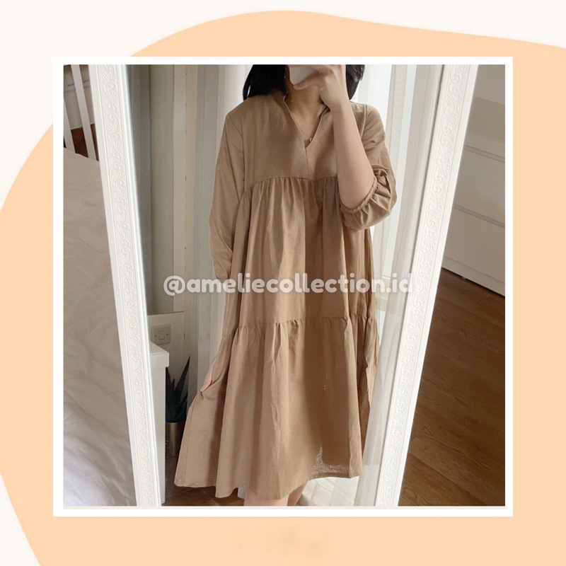 MORA DRESS - dress linen bumil friendly