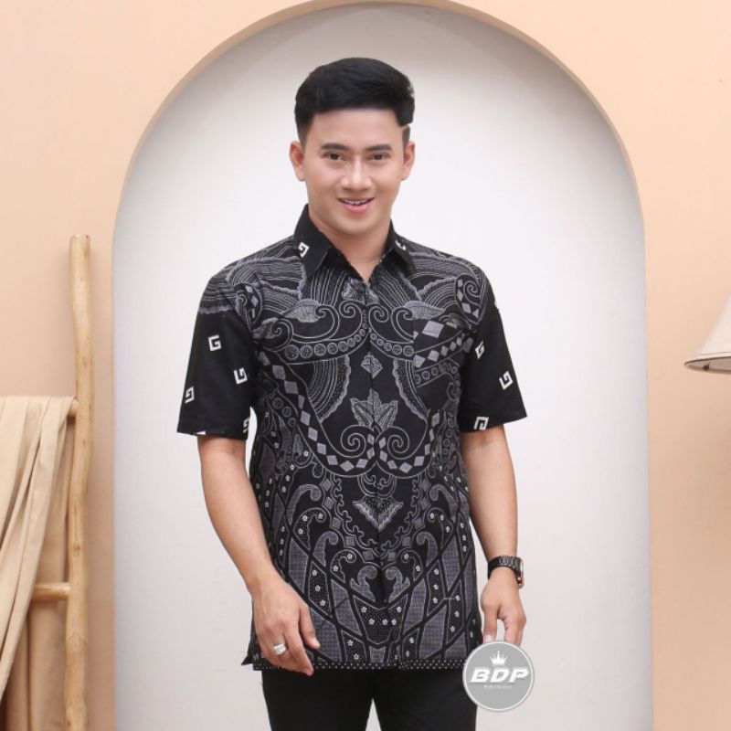 Kemeja Batik Pria Lengan Pendek Terlaris Size M L XL XXL