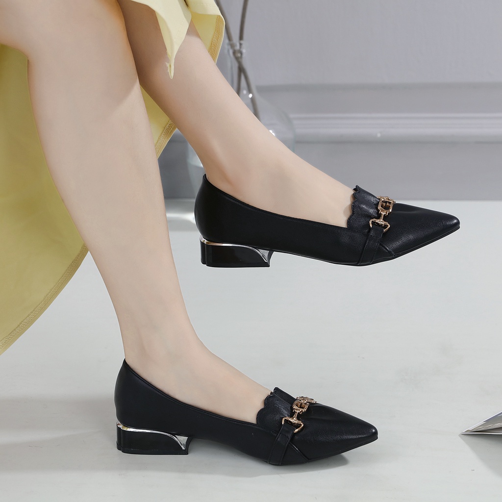 JISO RYONA MOMO-60 Sepatu Kerja Wanita Heels 3cm Import