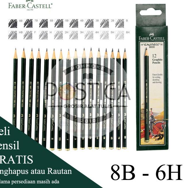 

(H-1-E㊛) PAKET LENGKAP 16 TIPE PRO MENGGAMBAR SKETSA & MENULIS 8B-B, HB-6H super keren