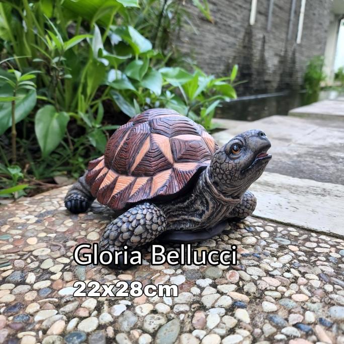 patung pajangan kura2 sulcata miniatur kura kura hiasan kolam kebun