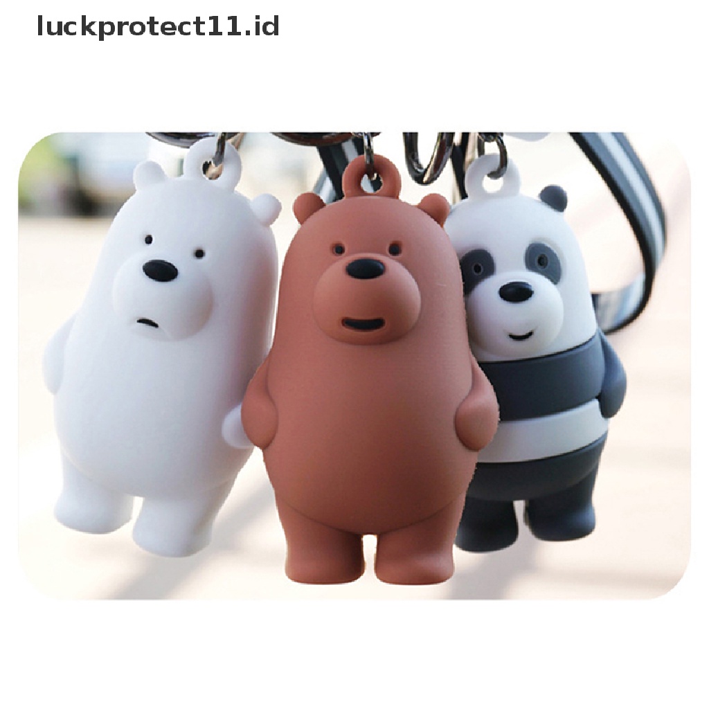 /Fashion Hot// Fashion// we bare bears keyrings ice bear Gantungan Kunci lanyard Tas Liontin Ornamen collect.