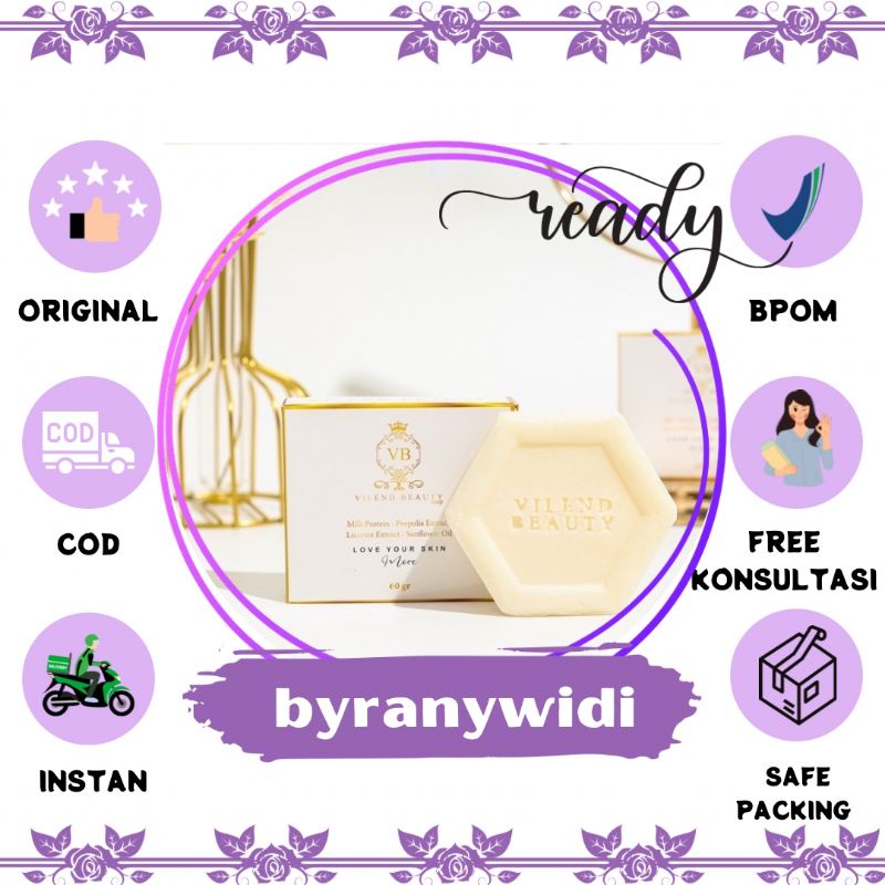 VILEND BEAUTY SOAP/SABUN WHITENING/SABUN PENCERAH BERBPOM/SABUN PEMUTIH READY STOCK