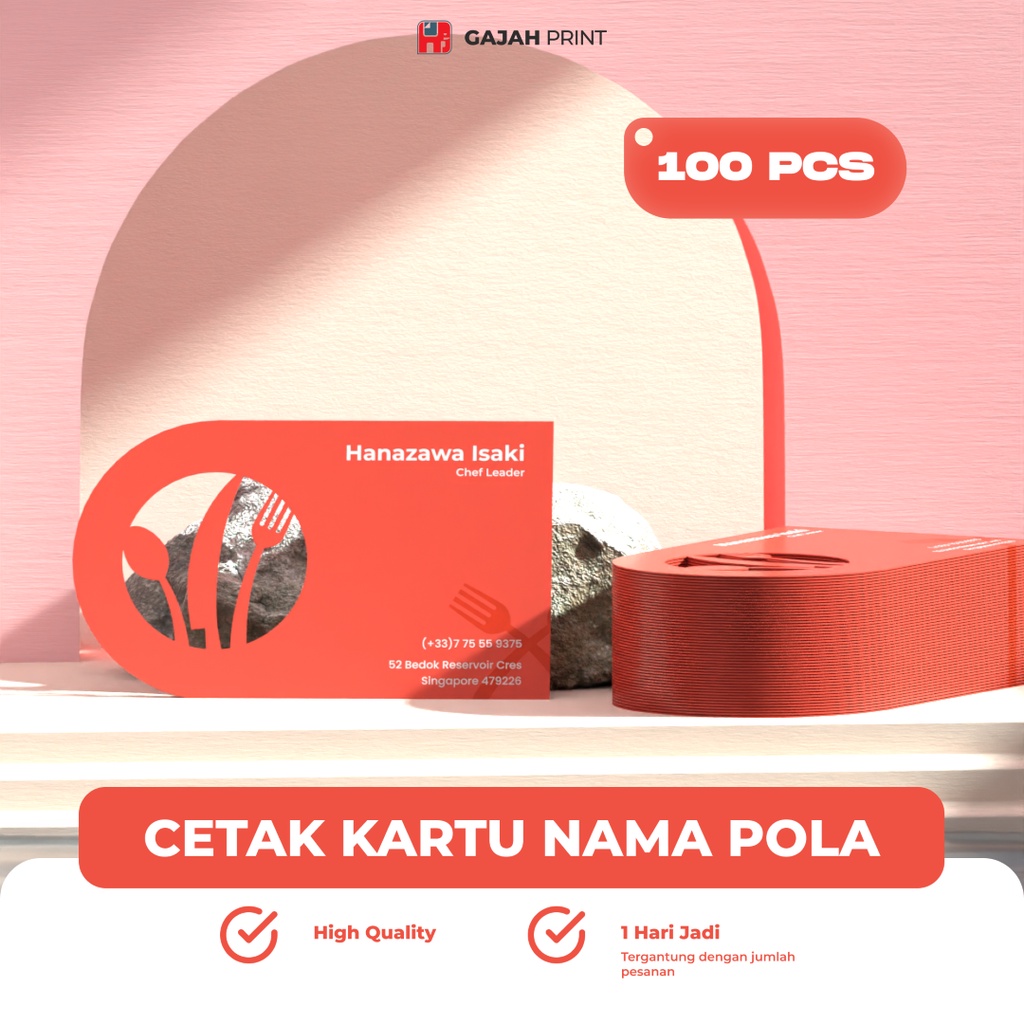 Kartu Nama Pola / Kartu Nama Custom / Business Card 100pcs