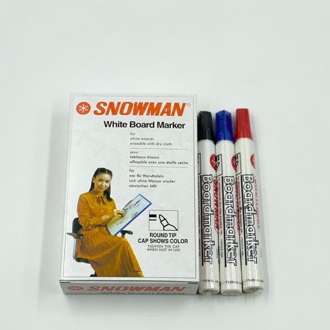 

⇔ Spidol Snowman Whiteboard Marker / Papan Tulis Marker Bisa Dihapus BG-12 / BG 12 ヴ