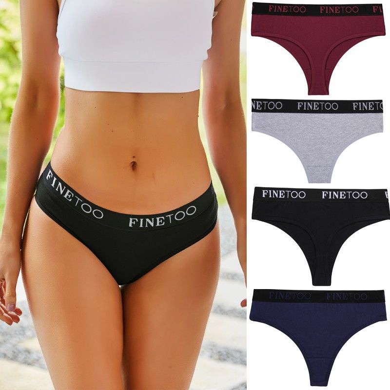 FINETOO FT46 Sexy Celana Dalam Wanita Sport Brief High Waist Women Cotton Panty Soft