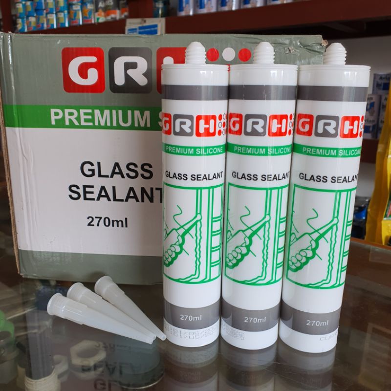 Jual Lem Kaca Sealant Silikon Silicone Tabung Botol GRH Clear Putih ...