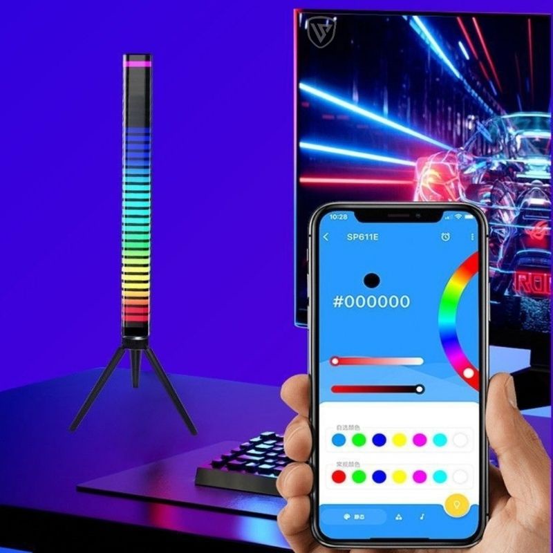 Lampu Bar RGB 3D Strip Spectrum Music Sound Control LED Rythm Lights android ios